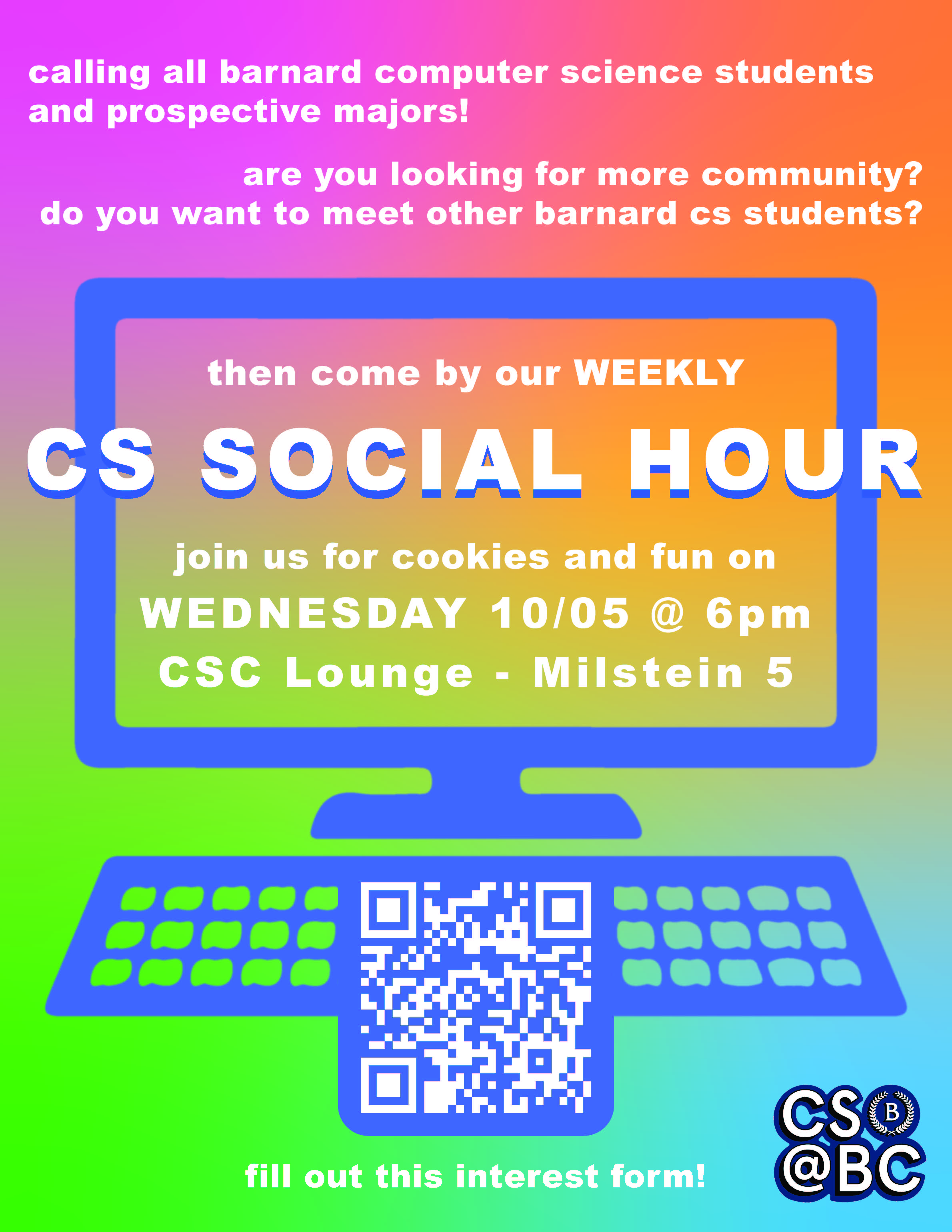 CS Social Hour - Full Poster