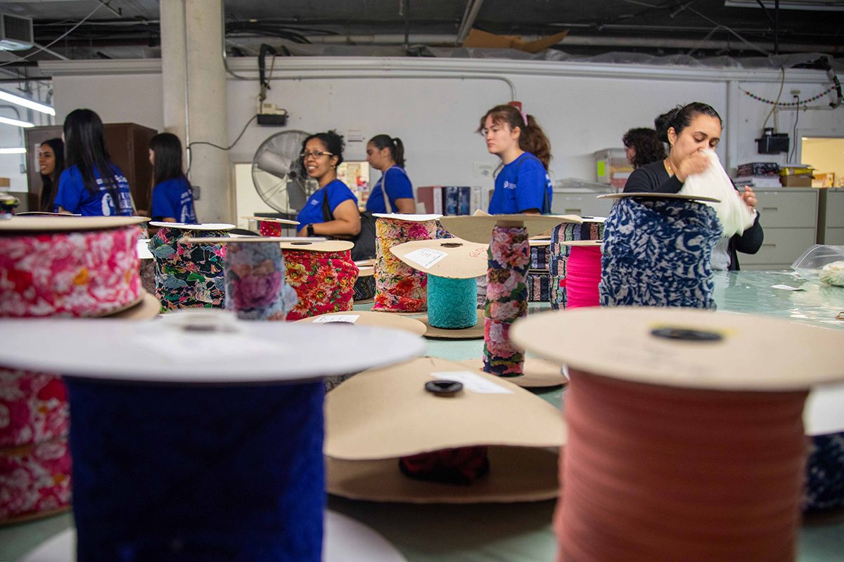 Students at the Hanky Panky Factory
