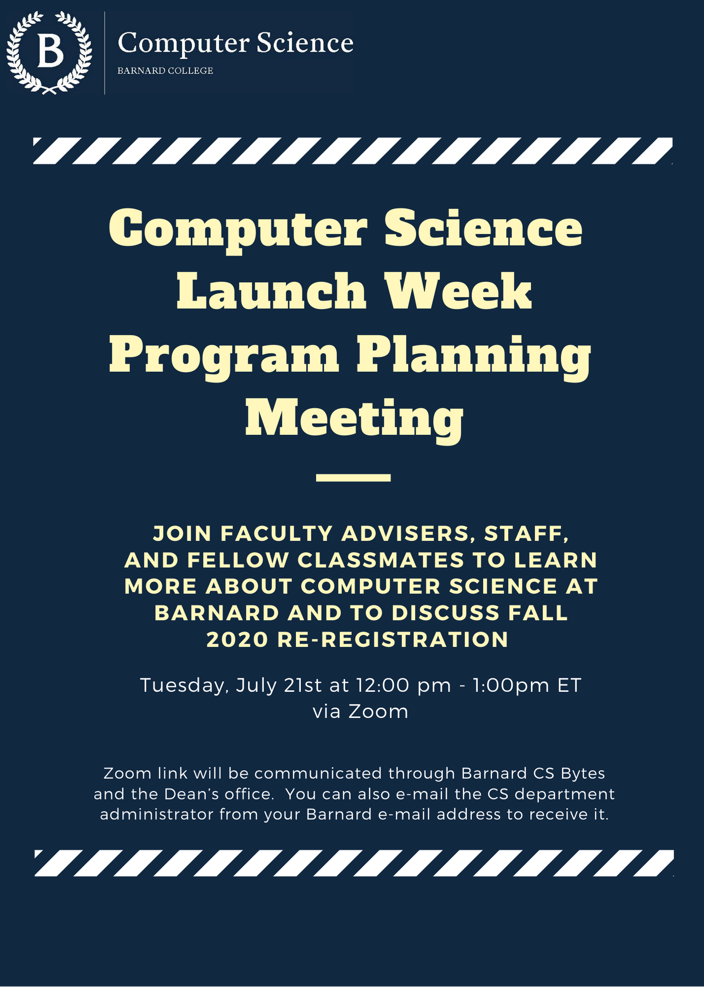 CS Launch Week Program Planning Meeting poster