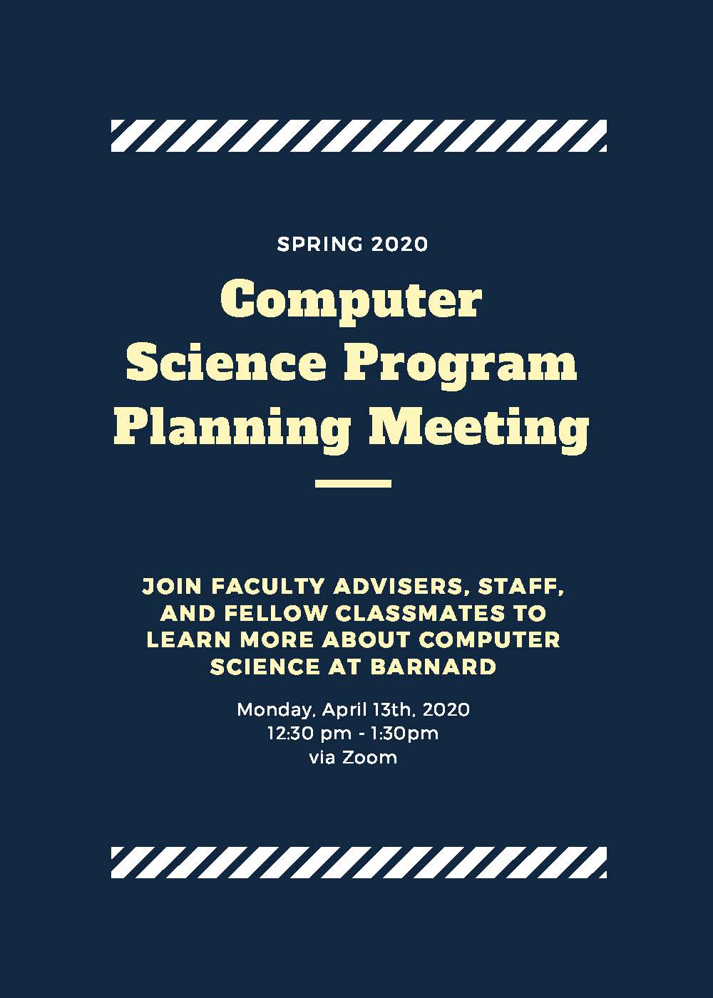 Spring 2020 Program Planning Meeting flyer